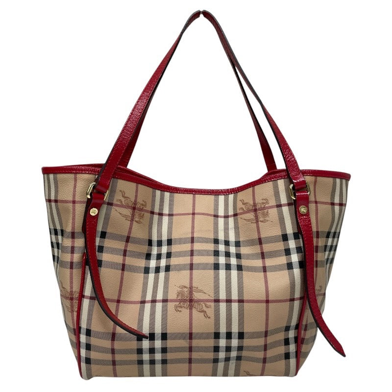 【BURBERRY】バーバリー シャドーホース 3908599 トートバッグ レディース チェック ポーチ付き 2WAY