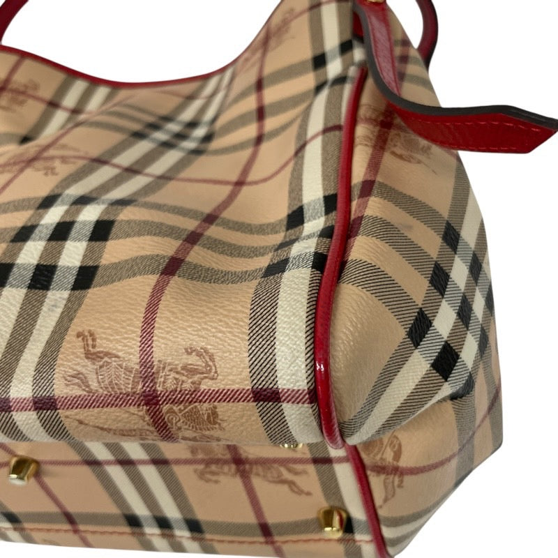 【BURBERRY】バーバリー シャドーホース 3908599 トートバッグ レディース チェック ポーチ付き 2WAY