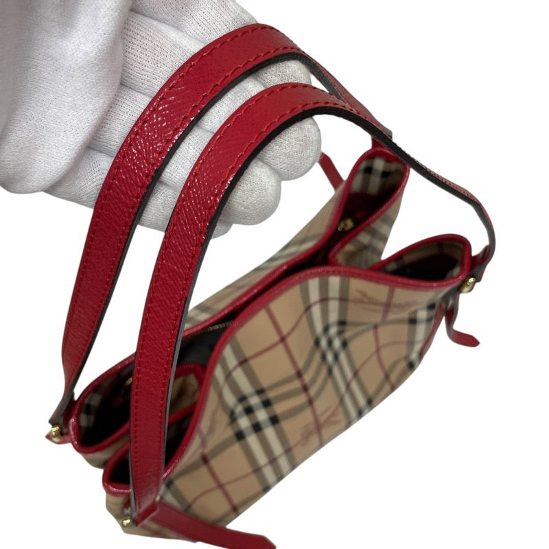 【BURBERRY】バーバリー シャドーホース 3908599 トートバッグ レディース チェック ポーチ付き 2WAY