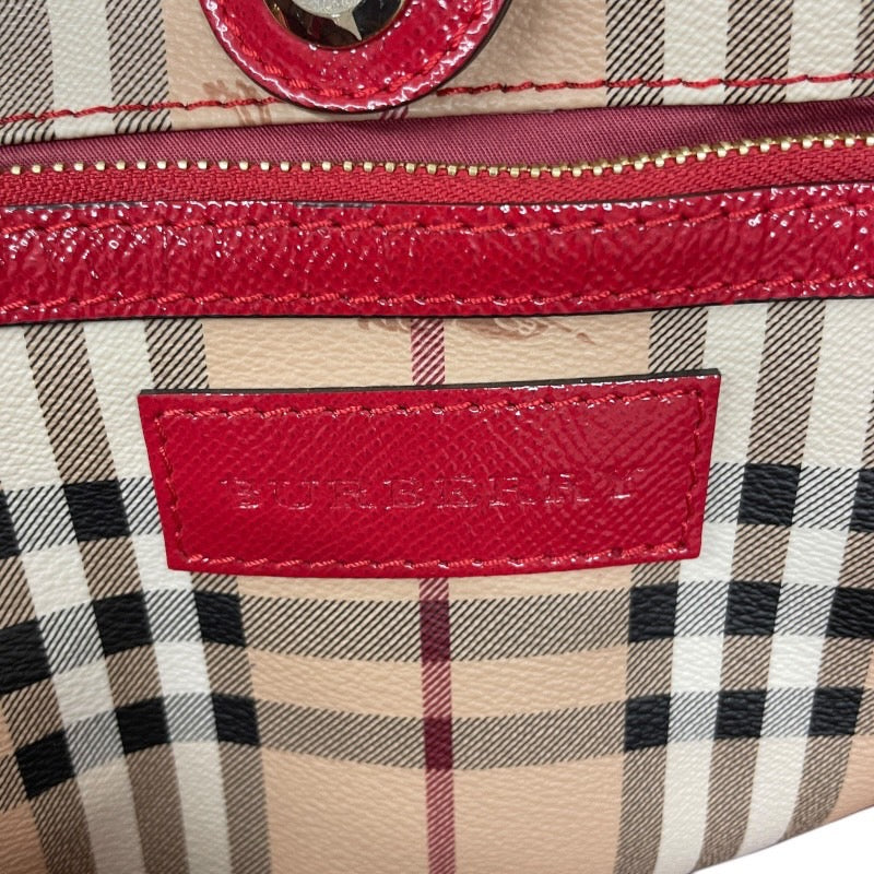 【BURBERRY】バーバリー シャドーホース 3908599 トートバッグ レディース チェック ポーチ付き 2WAY