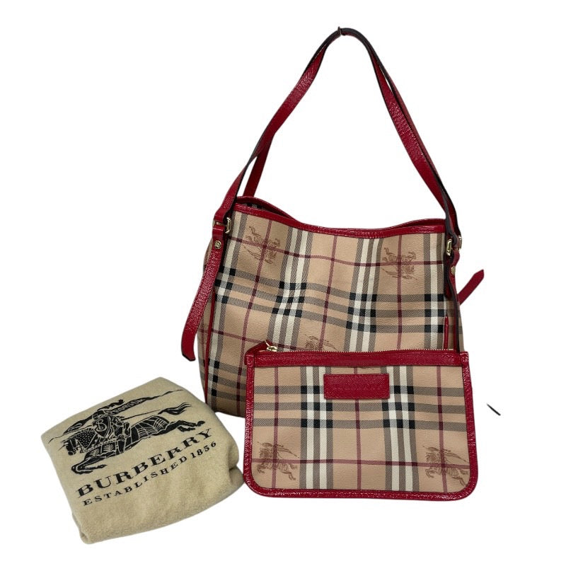 【BURBERRY】バーバリー シャドーホース 3908599 トートバッグ レディース チェック ポーチ付き 2WAY