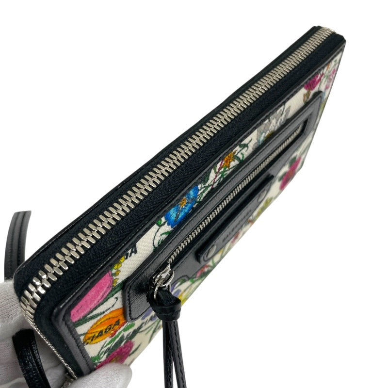 【GUCCI】グッチ バレンシアガ コラボ 681710 長財布 レディース ハッカー フローラ 花柄 ラウンドファスナー