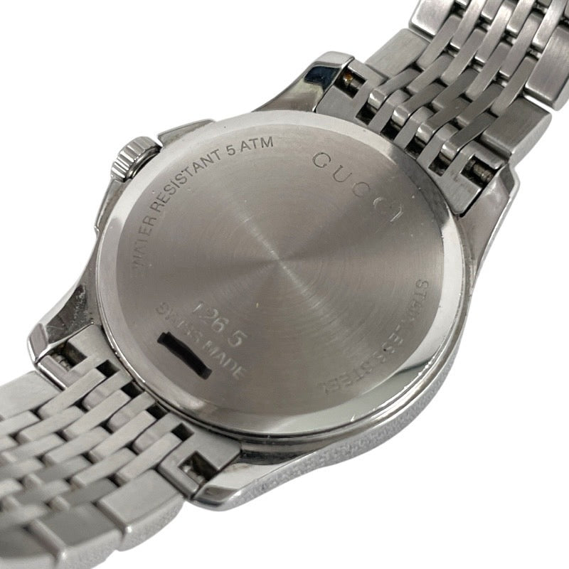 【GUCCI】グッチ Gタイムレス 126.5 腕時計 ステンレススチールレディース ベゼルダイヤ ホワイトシェル