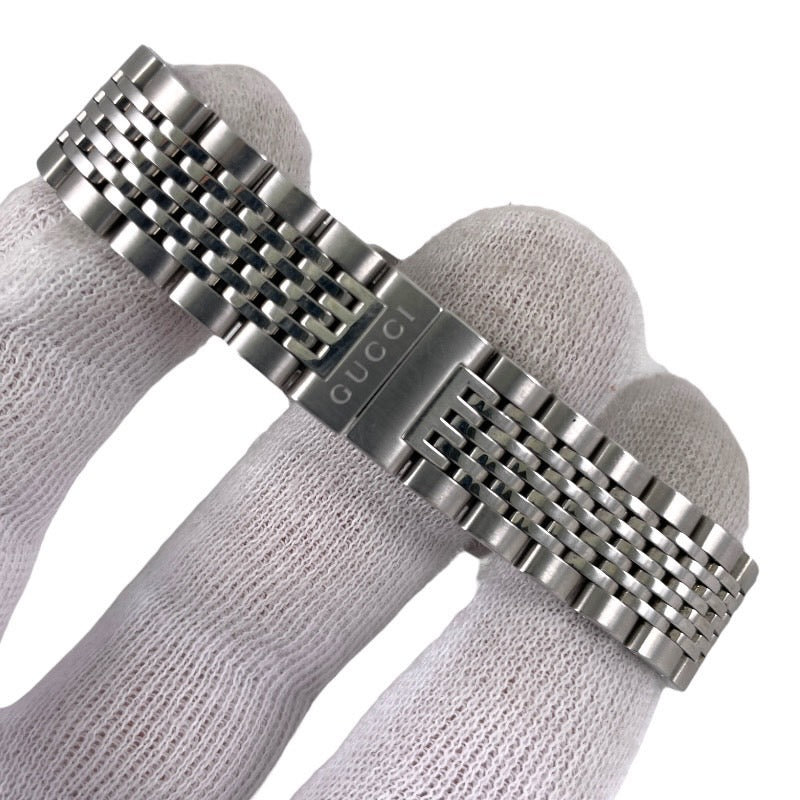 【GUCCI】グッチ Gタイムレス 126.5 腕時計 ステンレススチールレディース ベゼルダイヤ ホワイトシェル