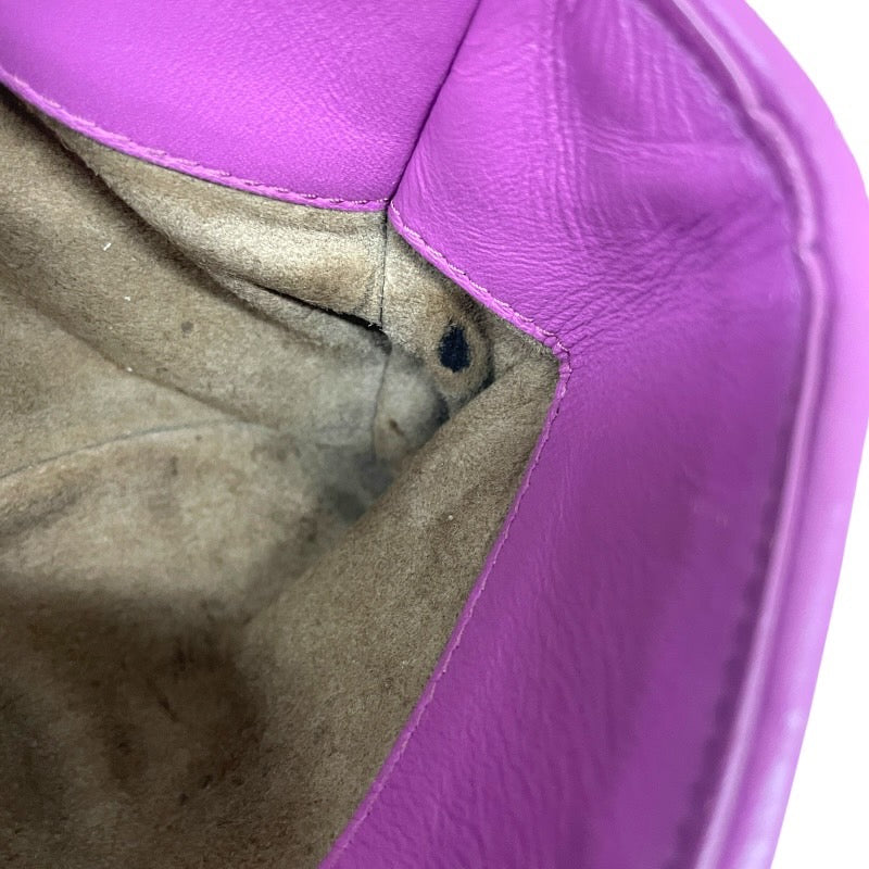 【BOTTEGAVENETA】ボッテガヴェネタ イントレチャート ショルダーバッグ レザー レディース チェーンショルダー 紫 パープル