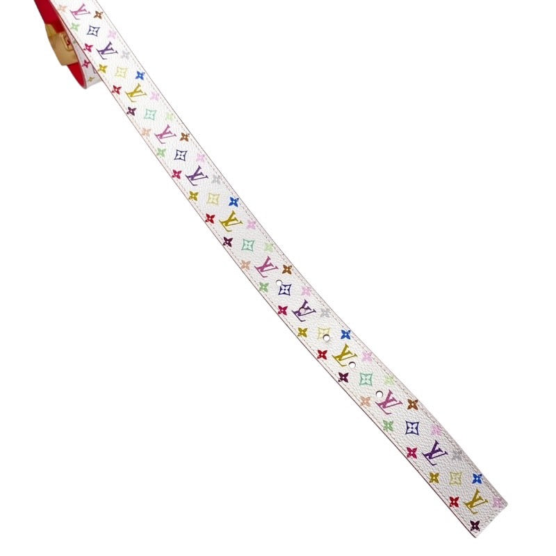 【LOUIS VUITTON】ルイ・ヴィトン サンチュール・キャレ LVカット M9682 ベルト モノグラムマルチカラーメンズ ブロン 85/34