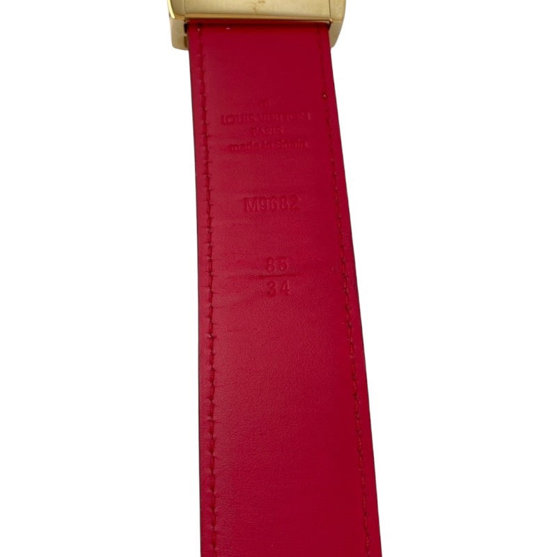 【LOUIS VUITTON】ルイ・ヴィトン サンチュール・キャレ LVカット M9682 ベルト モノグラムマルチカラーメンズ ブロン 85/34