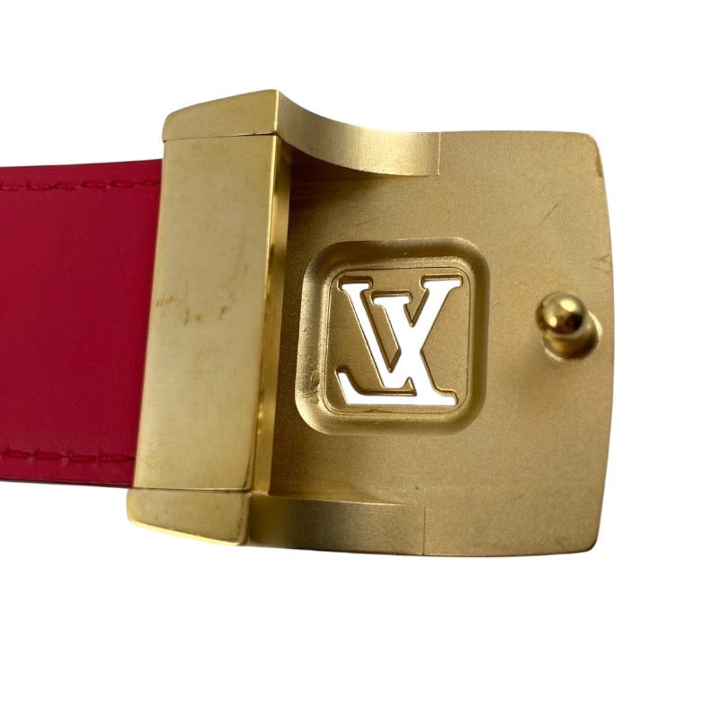 【LOUIS VUITTON】ルイ・ヴィトン サンチュール・キャレ LVカット M9682 ベルト モノグラムマルチカラーメンズ ブロン 85/34