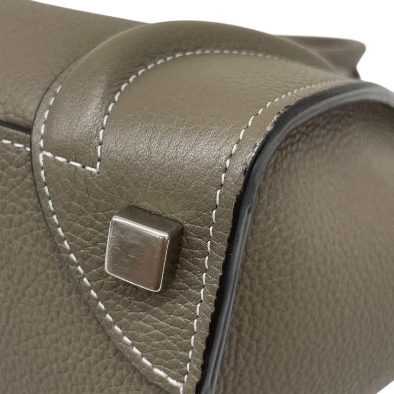 【CELINE】セリーヌ ラゲージ マイクロ ショッパー トートバッグ レザー レディース グレージュ ハンド 新ロゴ