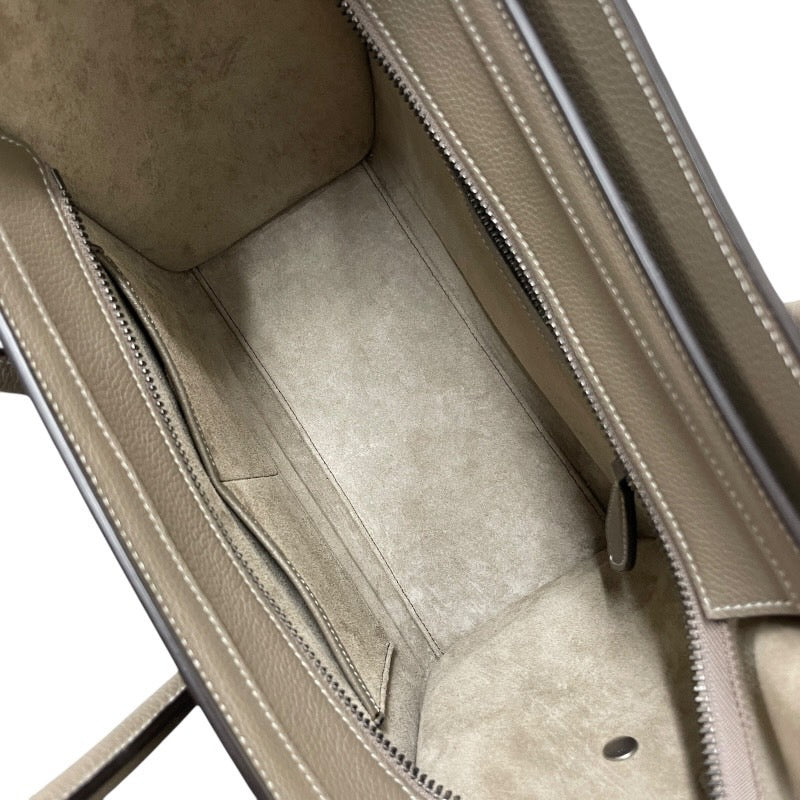 【CELINE】セリーヌ ラゲージ マイクロ ショッパー トートバッグ レザー レディース グレージュ ハンド 新ロゴ