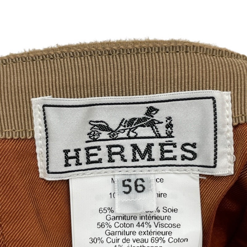 【HERMES】エルメス デイヴィス キャップ その他帽子 カシミヤ レディース キャスケット Hセリエ 国内正規品 サイズ56