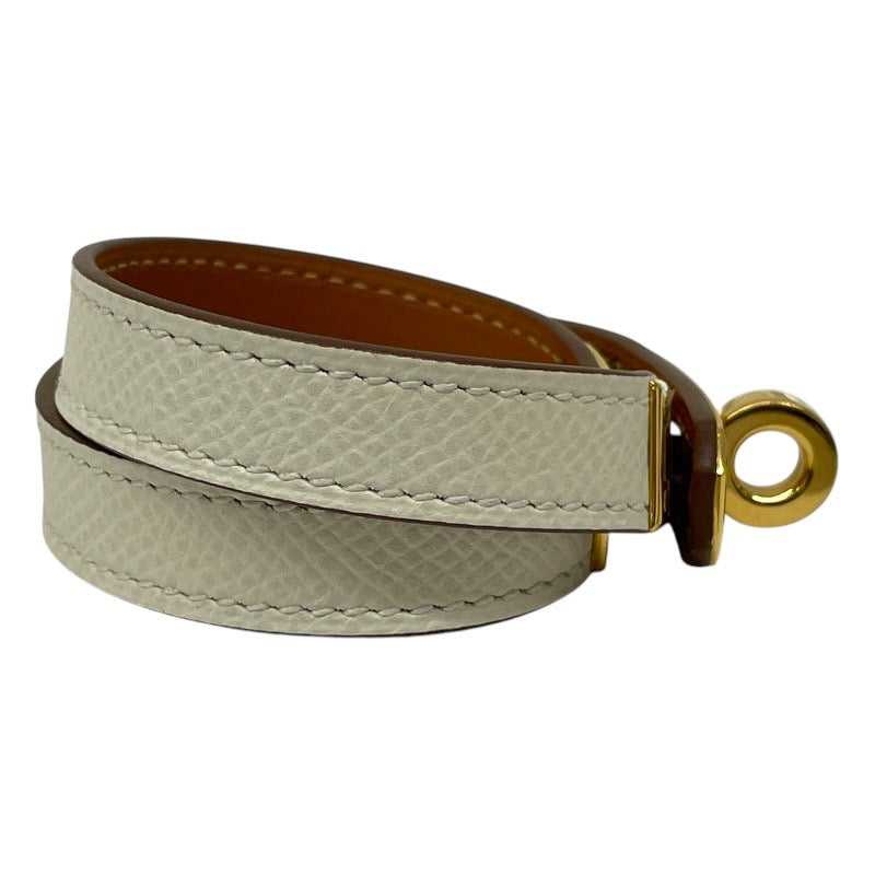 【HERMES】エルメス ケリー ドゥブルトゥール ブレスレット レザーレディース ゴールド金具 U刻印 2022年