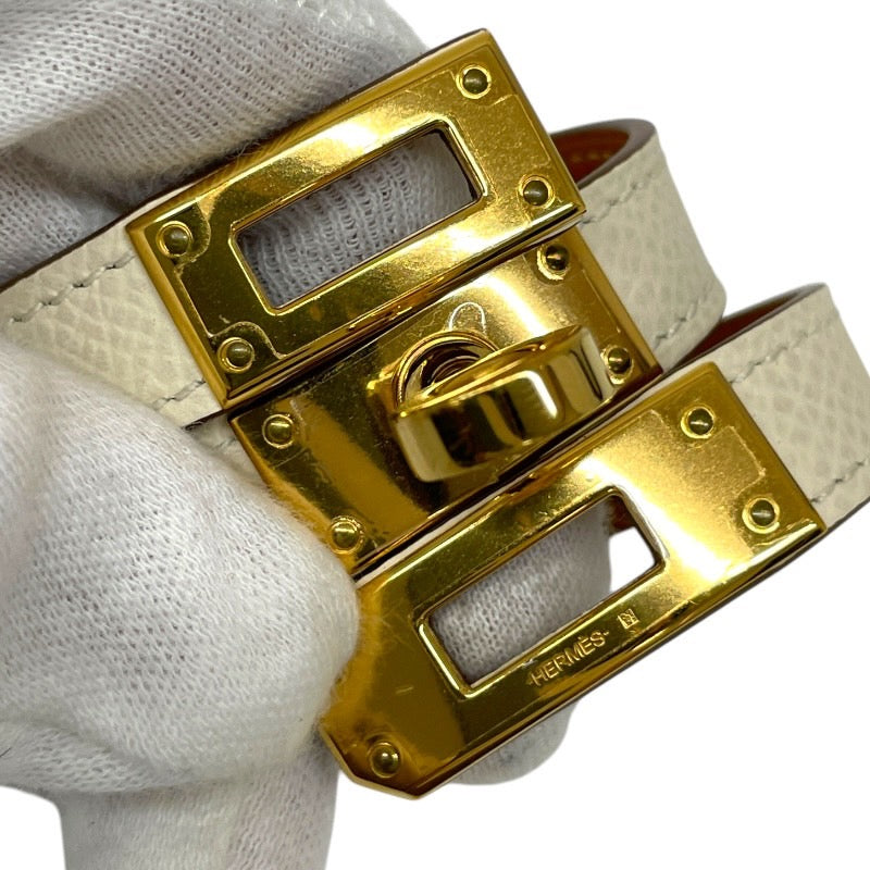 【HERMES】エルメス ケリー ドゥブルトゥール ブレスレット レザーレディース ゴールド金具 U刻印 2022年