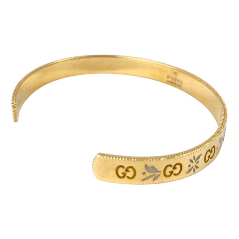 【GUCCI】グッチ アイコン ブレスレット バングル K18イエローゴールド レディース 750 17号 メンズ ICON