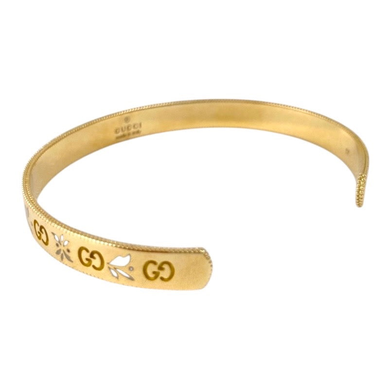 【GUCCI】グッチ アイコン ブレスレット バングル K18イエローゴールド レディース 750 17号 メンズ ICON