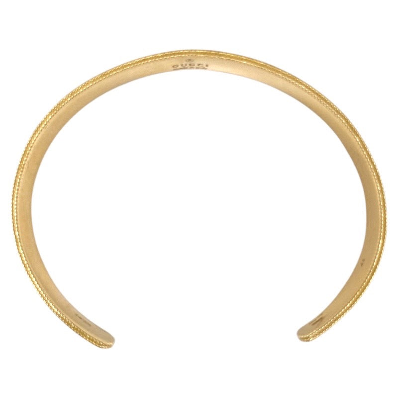 【GUCCI】グッチ アイコン ブレスレット バングル K18イエローゴールド レディース 750 17号 メンズ ICON