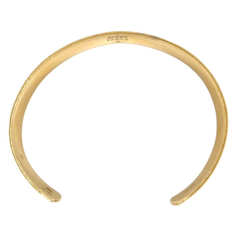 【GUCCI】グッチ アイコン ブレスレット バングル K18イエローゴールド レディース 750 17号 メンズ ICON