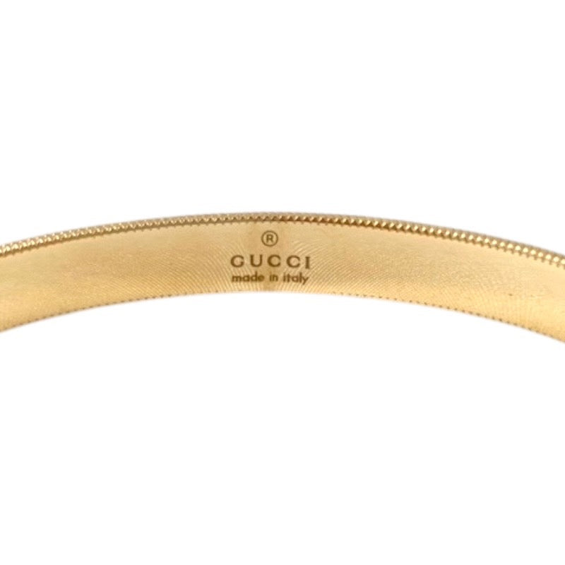 【GUCCI】グッチ アイコン ブレスレット バングル K18イエローゴールド レディース 750 17号 メンズ ICON