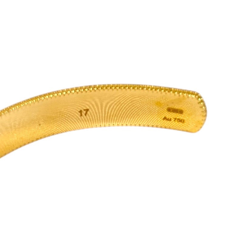 【GUCCI】グッチ アイコン ブレスレット バングル K18イエローゴールド レディース 750 17号 メンズ ICON