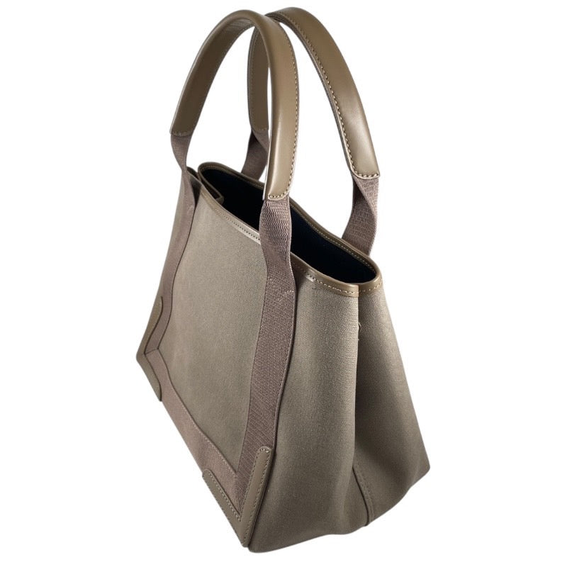 【BALENCIAGA】バレンシアガ ネイビー カバス 339933 ハンドバッグ キャンバス レディース ベージュ グレージュ トート ポーチ付