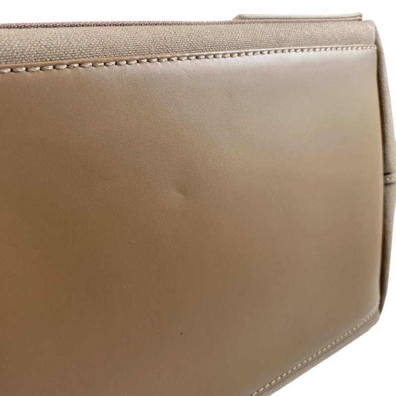 【BALENCIAGA】バレンシアガ ネイビー カバス 339933 ハンドバッグ キャンバス レディース ベージュ グレージュ トート ポーチ付