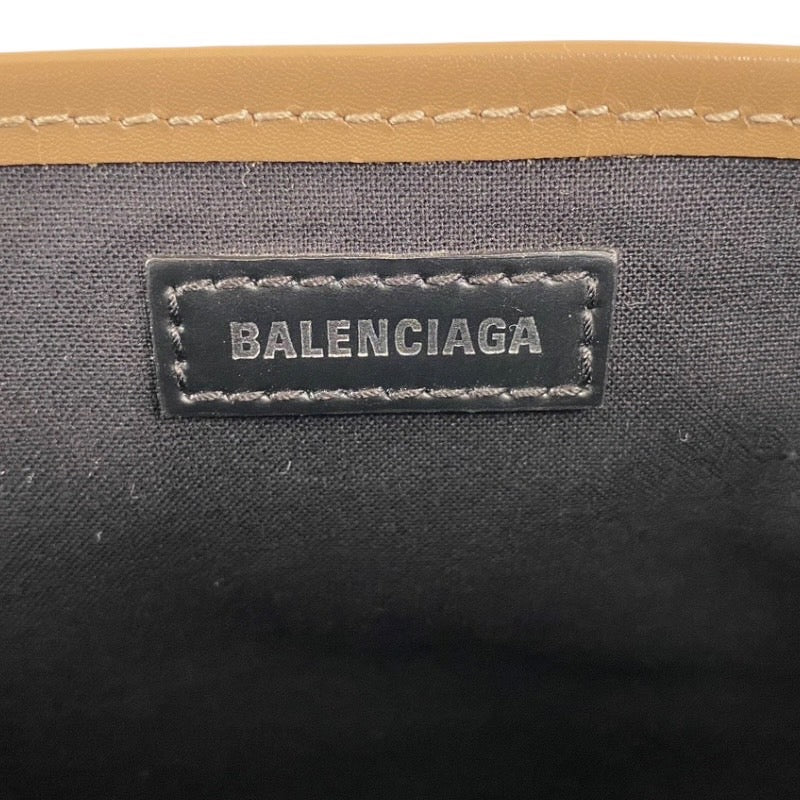 【BALENCIAGA】バレンシアガ ネイビー カバス 339933 ハンドバッグ キャンバス レディース ベージュ グレージュ トート ポーチ付