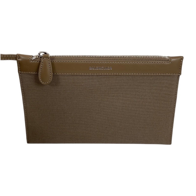 【BALENCIAGA】バレンシアガ ネイビー カバス 339933 ハンドバッグ キャンバス レディース ベージュ グレージュ トート ポーチ付