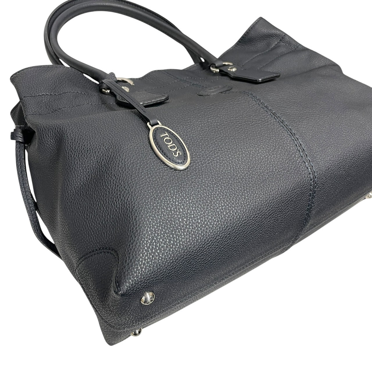 【TOD’S】トッズ D-Bag トートバッグ レザー レディース Dバッグ ショルダー ハンド 紺 ネイビー
