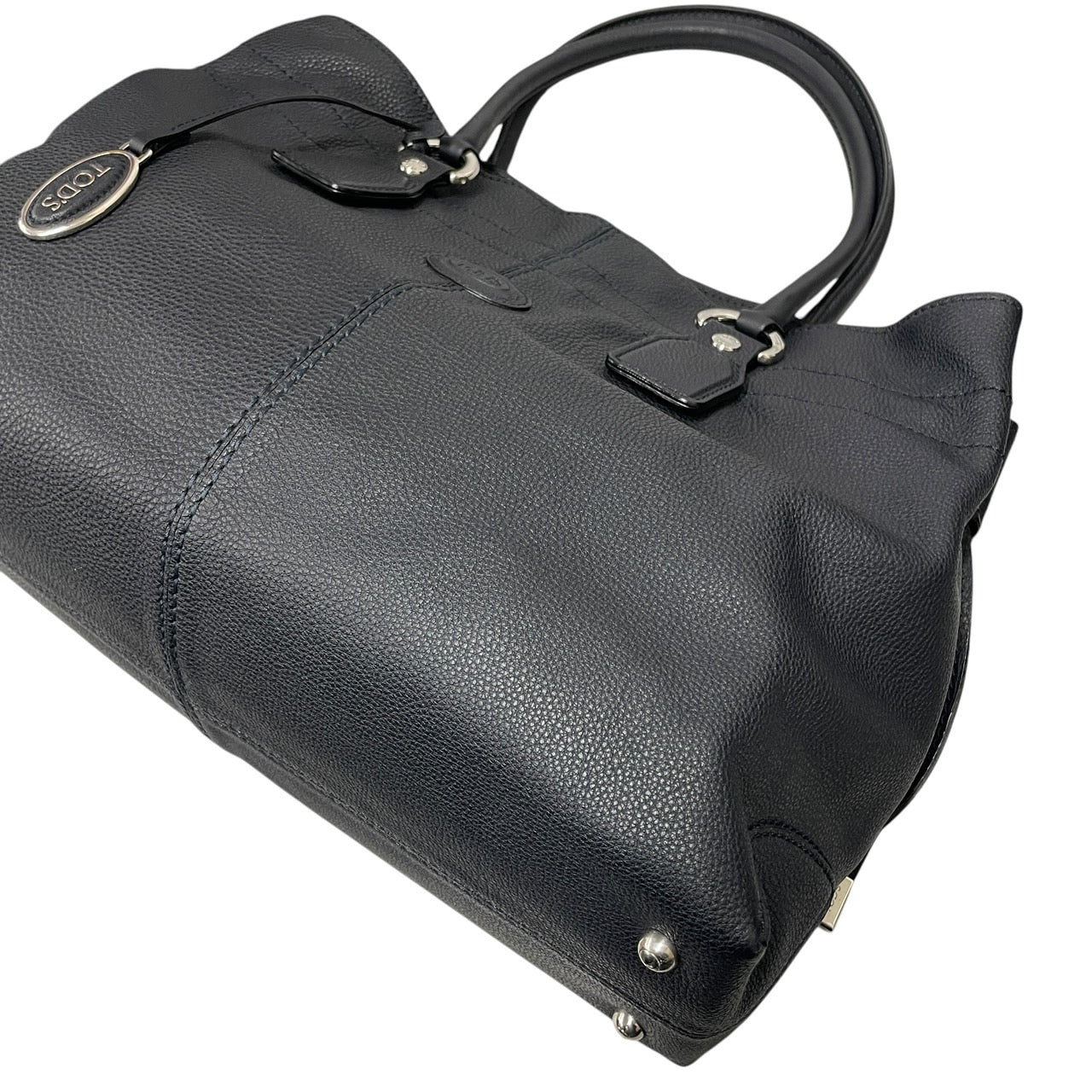 【TOD’S】トッズ D-Bag トートバッグ レザー レディース Dバッグ ショルダー ハンド 紺 ネイビー