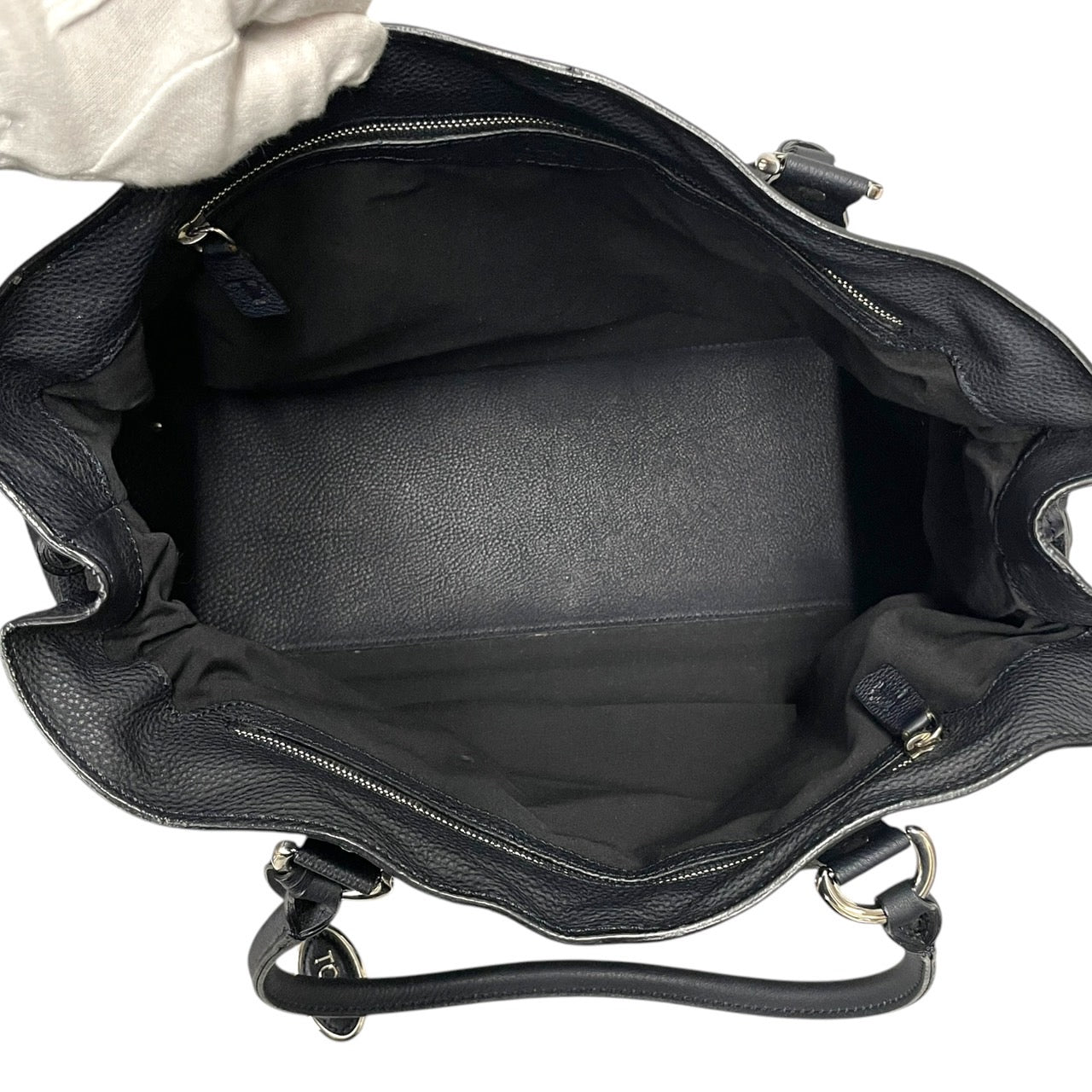 【TOD’S】トッズ D-Bag トートバッグ レザー レディース Dバッグ ショルダー ハンド 紺 ネイビー