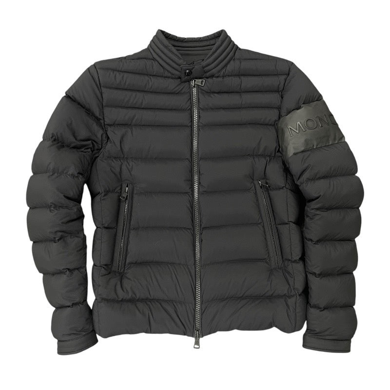 【MONCLER】モンクレール ARREE GIUBBOTTO ダウンジャケット ナイロン メンズ サイズ1 ライダース 黒 ブラック