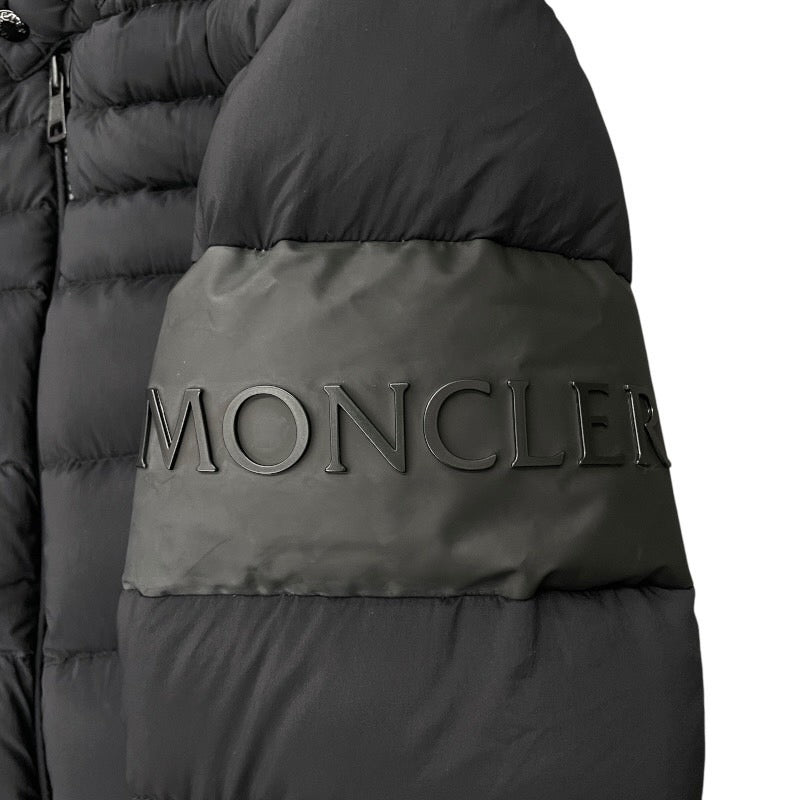 【MONCLER】モンクレール ARREE GIUBBOTTO ダウンジャケット ナイロン メンズ サイズ1 ライダース 黒 ブラック