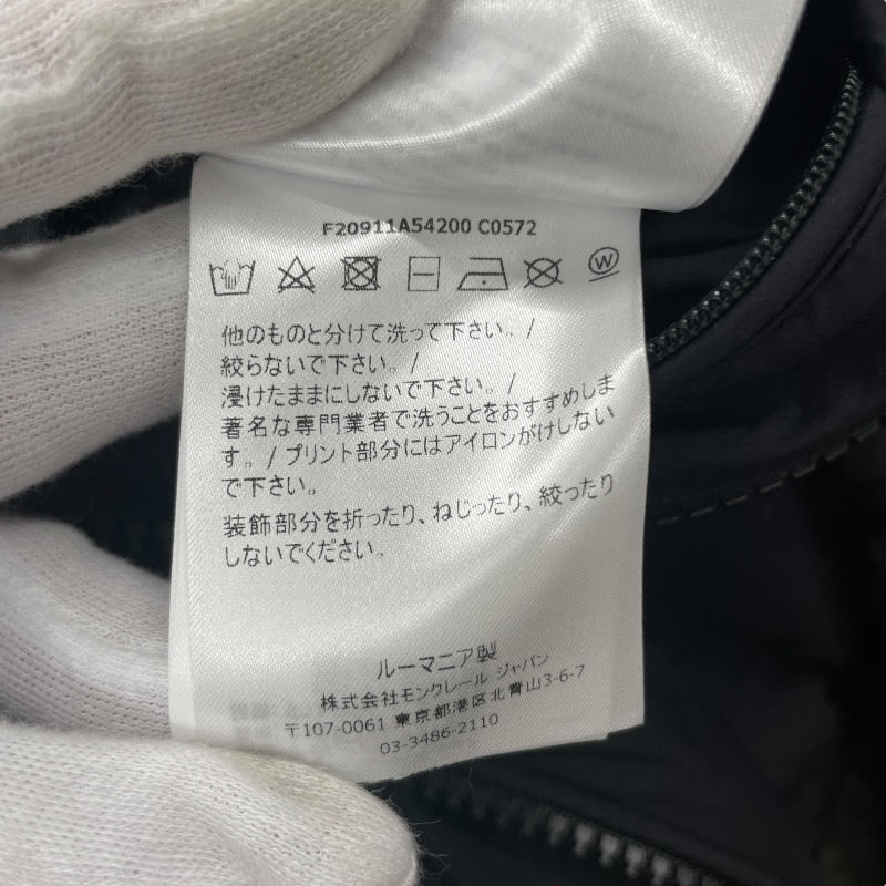 【MONCLER】モンクレール ARREE GIUBBOTTO ダウンジャケット ナイロン メンズ サイズ1 ライダース 黒 ブラック