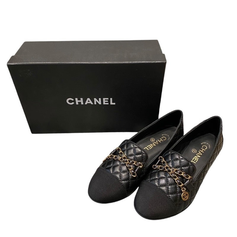 【CHANEL】シャネル フラットシューズ その他靴 ラムスキン レディース 37C マトラッセ ココマーク スリッポン パンプス