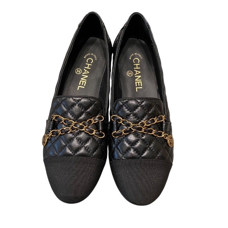 【CHANEL】シャネル フラットシューズ その他靴 ラムスキン レディース 37C マトラッセ ココマーク スリッポン パンプス