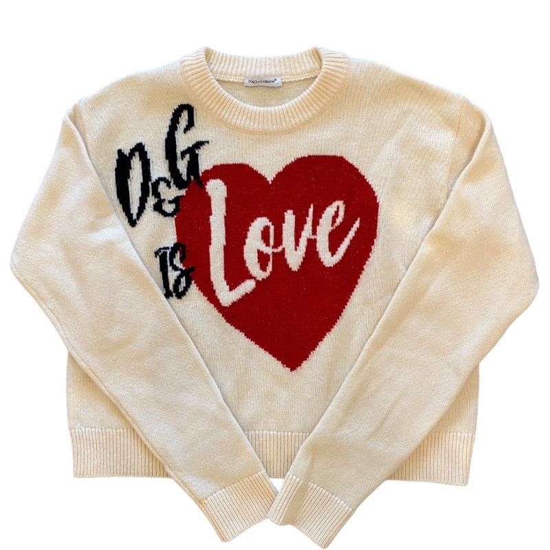 【DOLCE&GABBANA】ドルチェアンドガッバーナ ニット L5KW29 セーター キッズ サイズ11/12 ハート LOVE 子供