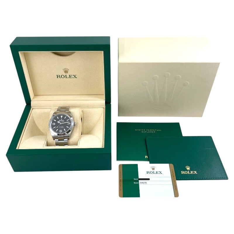 【ROLEX】ロレックス エクスプローラー 214270 腕時計 ステンレススチール メンズ ランダム番 後期型 ホワイト369 2017年ギャラ