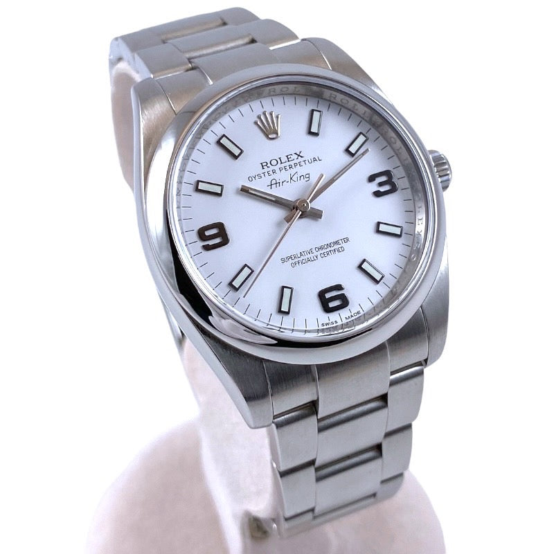 【ROLEX】ロレックス エアキング 114200 腕時計 ステンレススチール メンズ 自動巻き G番 白文字盤 ホワイト369