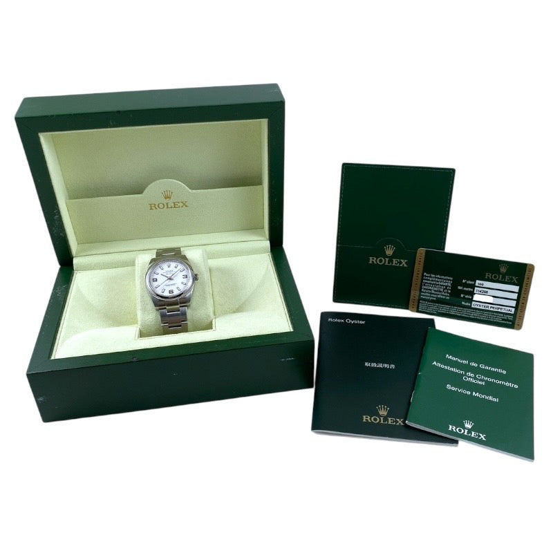 【ROLEX】ロレックス エアキング 114200 腕時計 ステンレススチール メンズ 自動巻き G番 白文字盤 ホワイト369