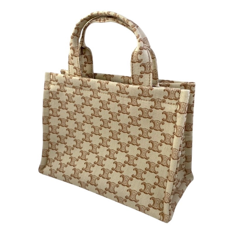 【CELINE】セリーヌ スモールカバ タイス 199162EZ6.01BC ハンドバッグ キャンバス レディース ハンドバッグ ショルダーバッグ 2way トリオンフ マカダム ベージュ/ブラウン