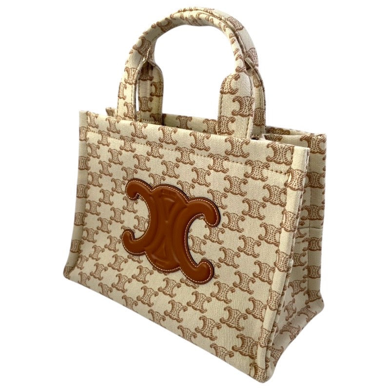 【CELINE】セリーヌ スモールカバ タイス 199162EZ6.01BC ハンドバッグ キャンバス レディース ハンドバッグ ショルダーバッグ 2way トリオンフ マカダム ベージュ/ブラウン