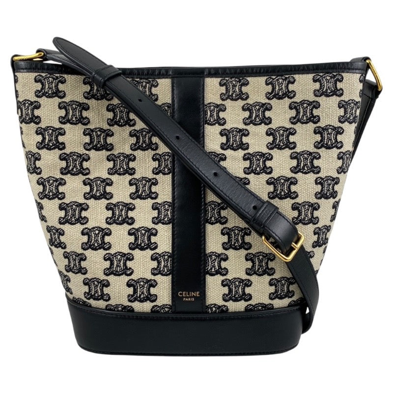 【CELINE】セリーヌ スモール バケット ショルダーバッグ レディース トリオンフ キャンバス/レザー
