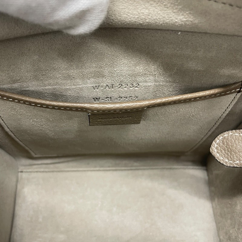 【CELINE】セリーヌ ラゲージ ナノ 189243 ハンドバッグ レザー レディース 新ロゴ 2WAY ショルダー グレージュ