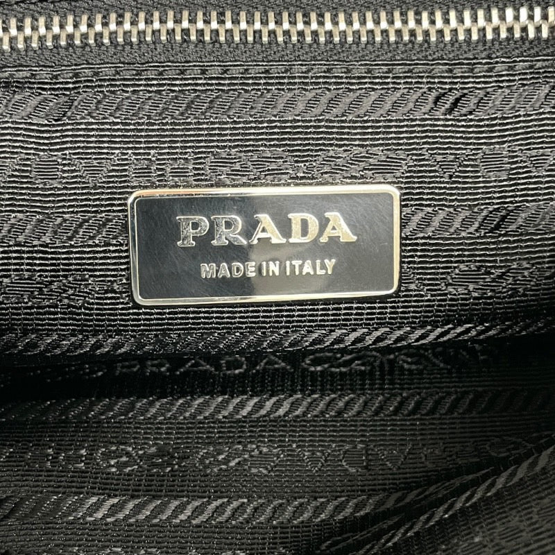 【PRADA】プラダ クロスボディ BT0541 ショルダーバッグ ナイロン レディース 三角プレート 黒 ブラック レザー