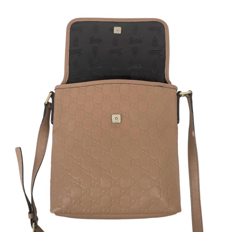 【GUCCI】グッチ グッチシマ 223666 ショルダーバッグ レザー レディース GG ベージュ クロスボディ 斜め掛け