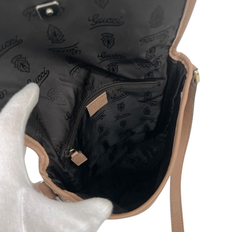 【GUCCI】グッチ グッチシマ 223666 ショルダーバッグ レザー レディース GG ベージュ クロスボディ 斜め掛け