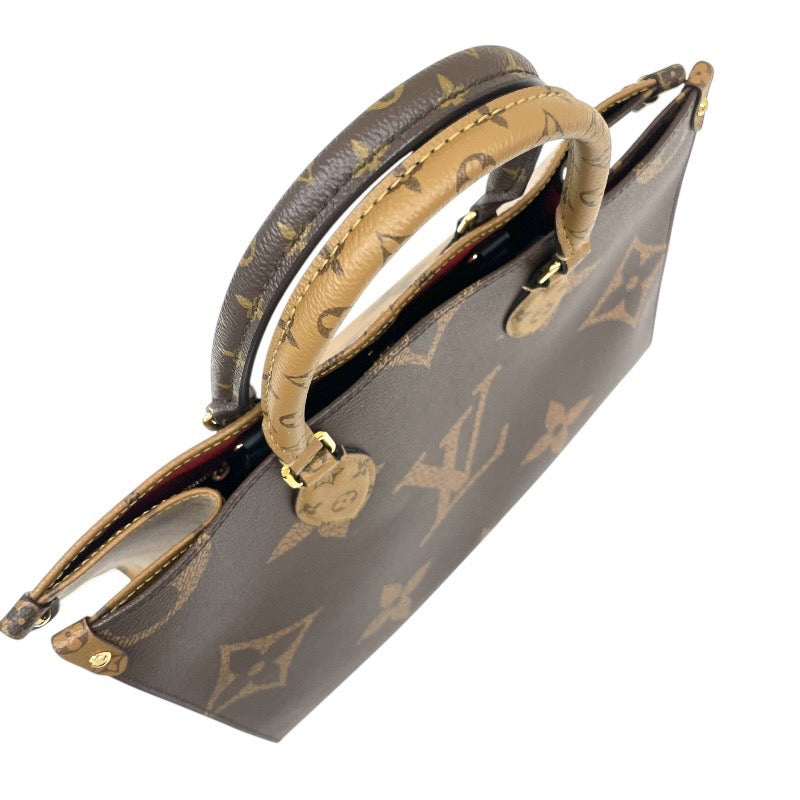【LOUIS VUITTON】ルイ・ヴィトン オンザゴーMM M45321 ハンドバッグ レディース 2WAY モノグラム リバース ジャイアント