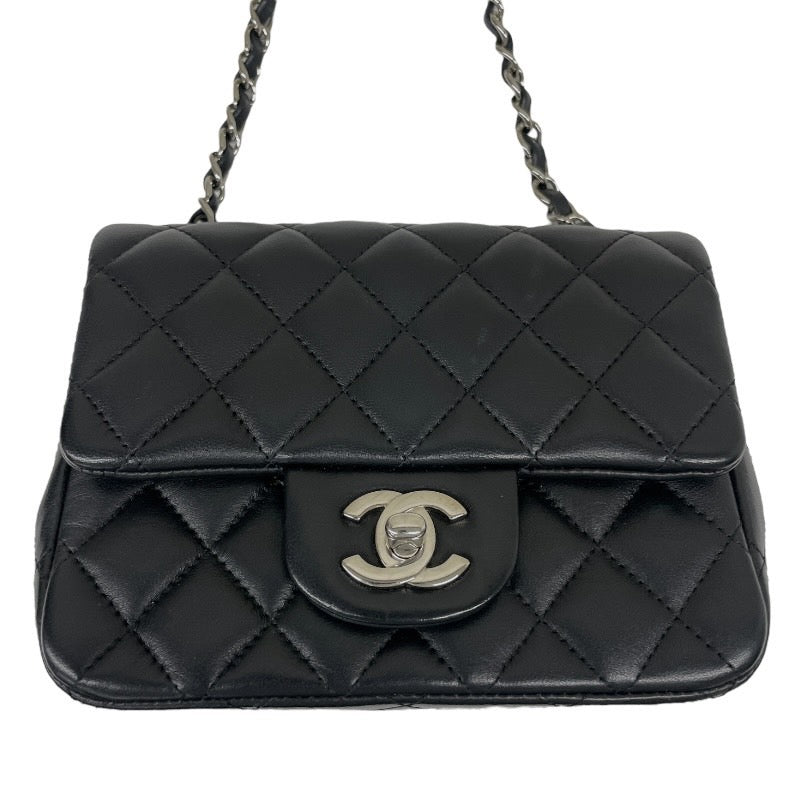 【CHANEL】シャネル ミニマトラッセ A35200 ショルダーバッグ ラムスキン レディース チェーンショルダー 黒 ブラック 24番