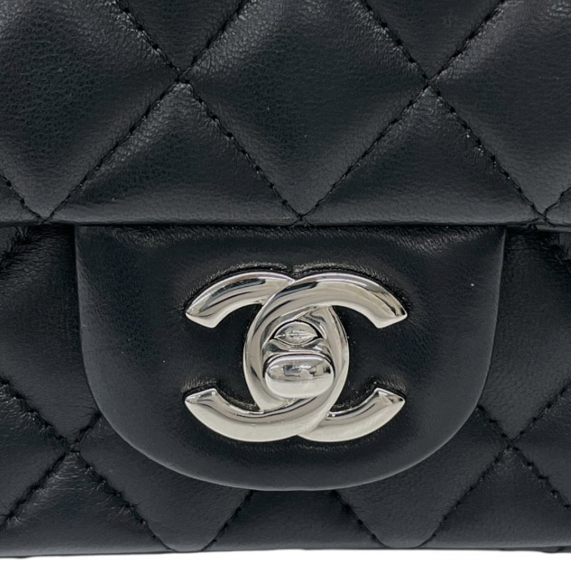【CHANEL】シャネル ミニマトラッセ A35200 ショルダーバッグ ラムスキン レディース チェーンショルダー 黒 ブラック 24番
