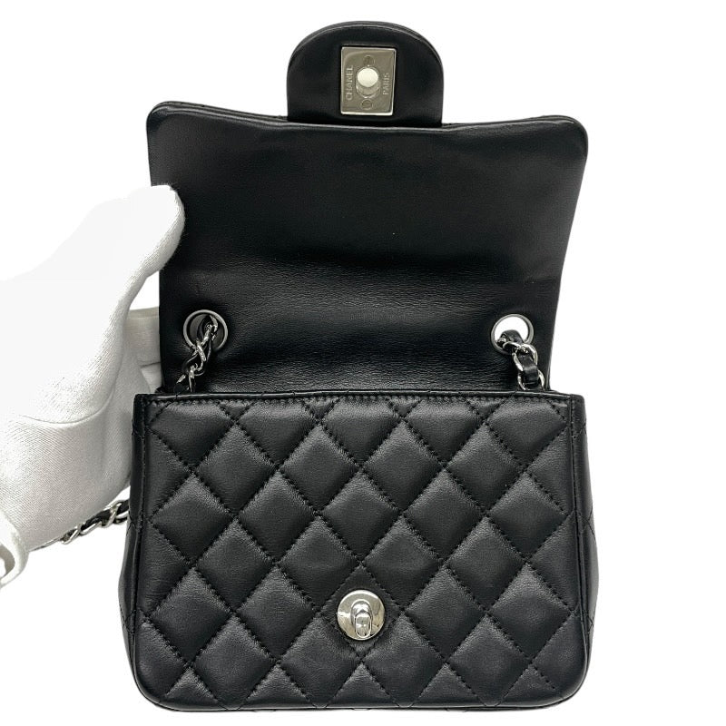 【CHANEL】シャネル ミニマトラッセ A35200 ショルダーバッグ ラムスキン レディース チェーンショルダー 黒 ブラック 24番